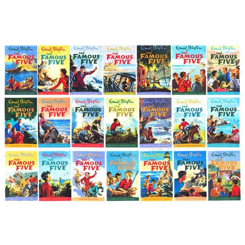 Imagem -02 - The Famous Five Library English Picture Book Enid Blyton Detective Stories Aventuras Depois da Aula de Leitura 21 Pcs Set