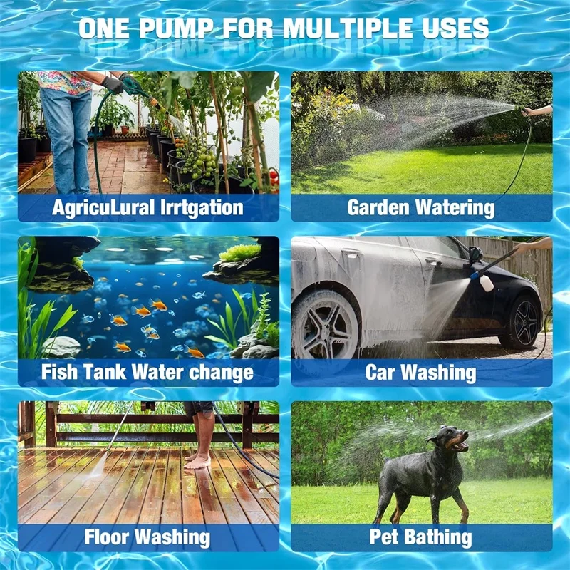 Akku-Öl-/Wasser-Sumpfpumpe für Milwaukee, 18 V Batterie, 120 W Regenfass-Wassertransferpumpe, elektrische Nutzpumpe für den Garten