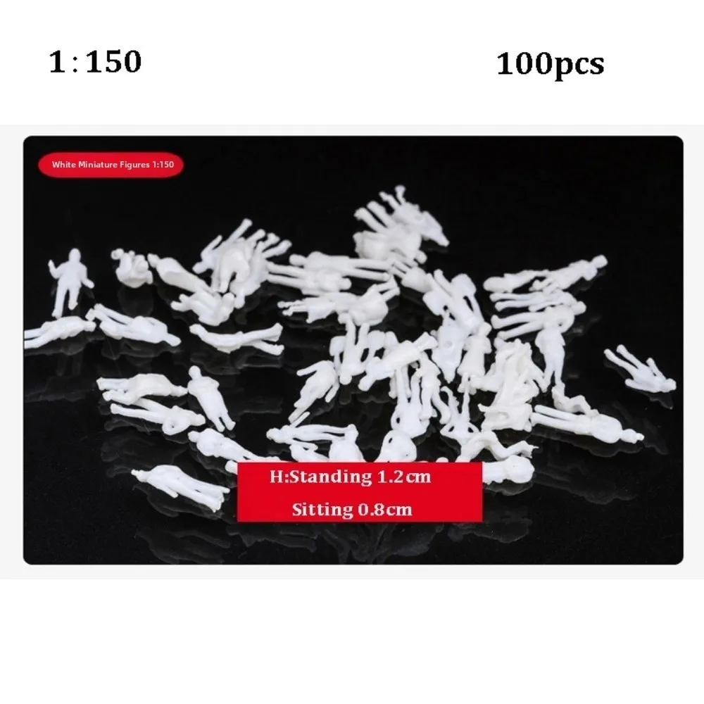 100pcs 1:300/1:200/1:100/1:150/1:75/1:50/1:30/1:25 Scale Model Building People Figures Mixed Color Colorful Standing People
