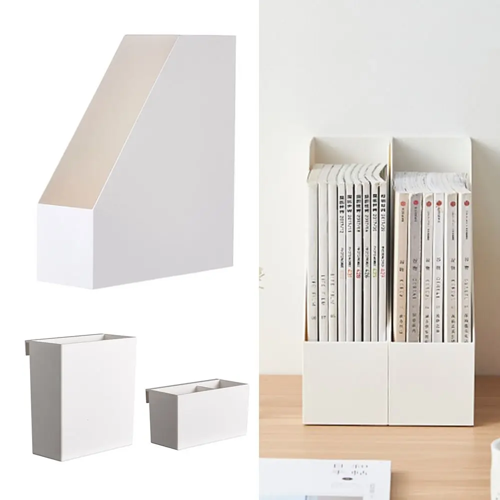 Durable Plastic Bookends Portable Large Capacity Book Stand Thickened Book Display Holder Desktop Organization
