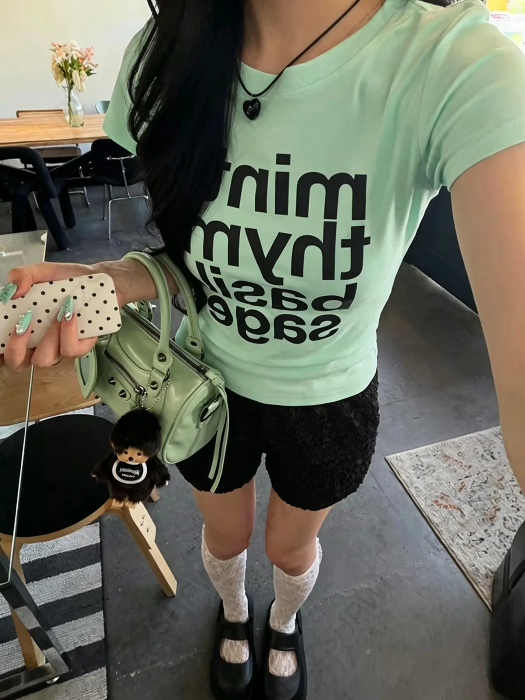 Women's Summer Letter Print Minimalist Short Sleeve T-shirt For Harajuku Y2K Coquette  Daily Fresh Cute Fashion Casual Wear view 3