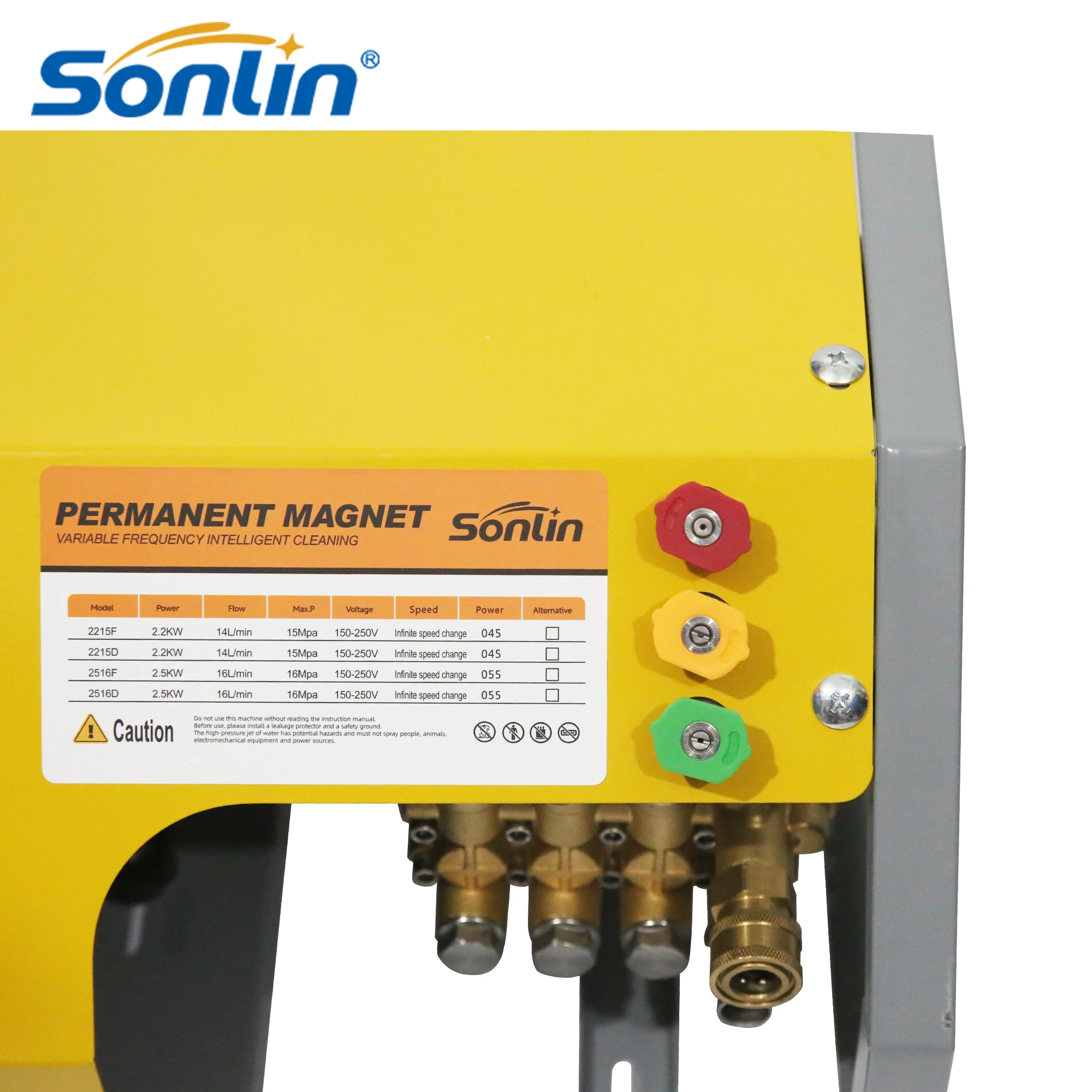 2.5KW 120 Bar 1750psi 14 L/min Lavadora de coches eléctrica comercial de alta presión con bomba de lavado de coches