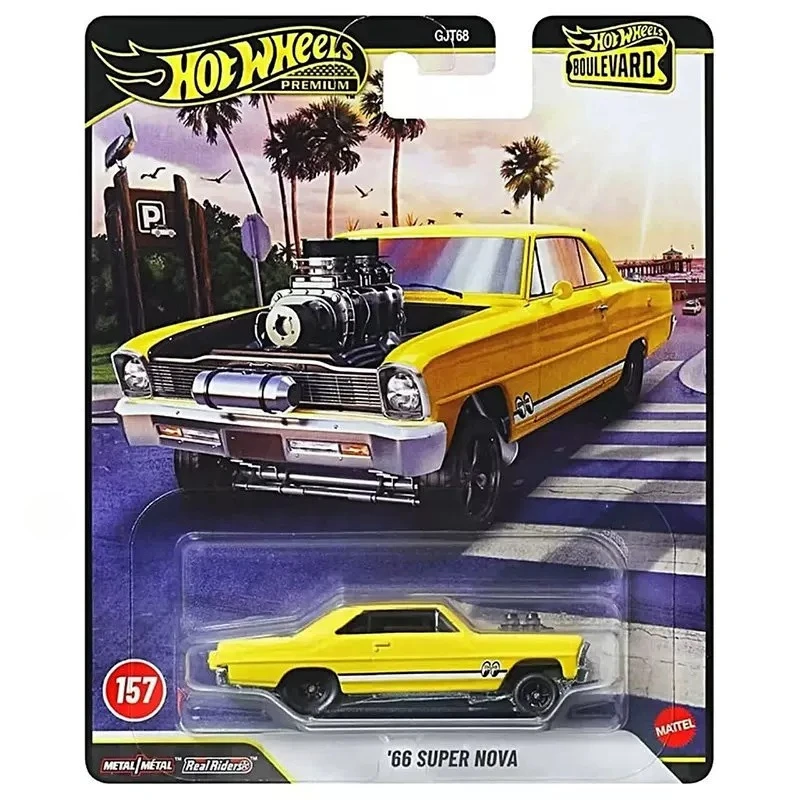 Original Mattel Hot Wheels Premium Car Boulevard Real Riders 66 Super Nova, juguetes de modelos metálicos, colección 1/64, regalo de cumpleaños