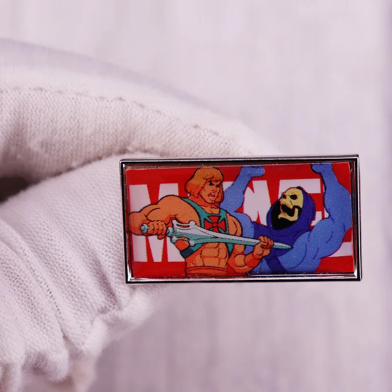 He Man Skeletor Enamel Pin Masters Of The UNiverse Badge Fashion Accessories