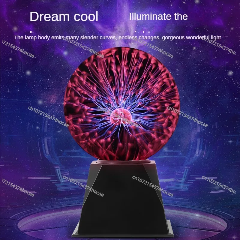 USB Plasma Ball Touch & Voice Activated Static Lightning Globe Home Bedroom Student Science Experiment Lamp