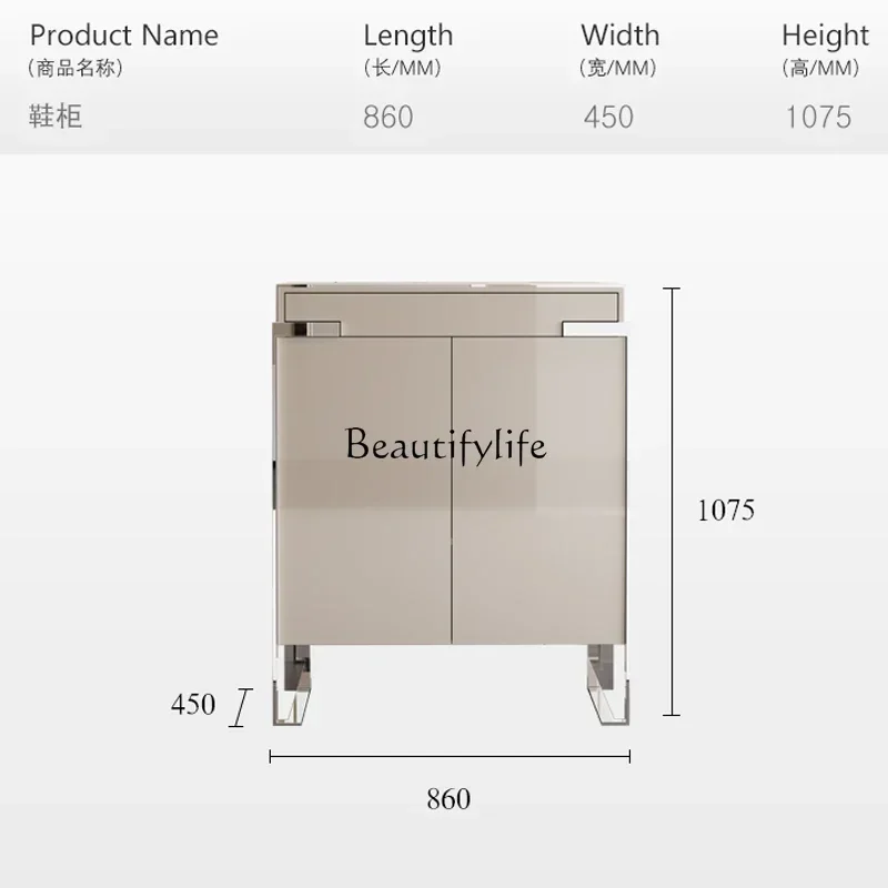 z.ld 38Italian light luxury shoe cabinet simple postmodern entrance foyer cabinet