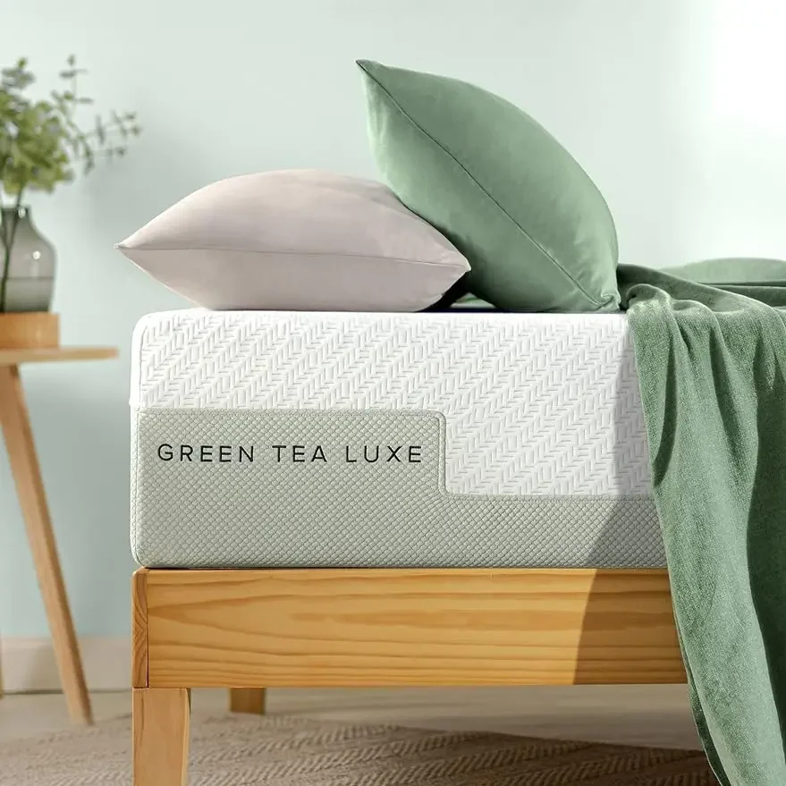 ZINUS-Green Tea Memory Foam Mattress, Pressure Relieving, CertiPUR, US Certified, Bed-in-a-Box, All-New, 12 Inch