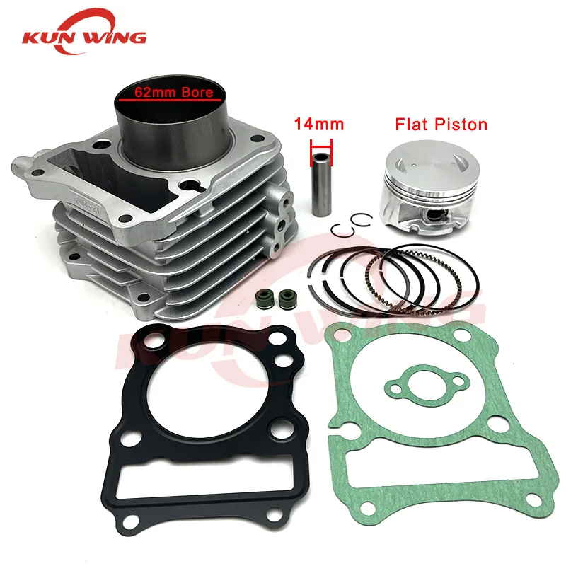 62mm Big Bore Cylinder Piston Kit for KEEWAY RKV125 RKS125 RKV RKS 125 EGR Modified Upgrade to 150cc