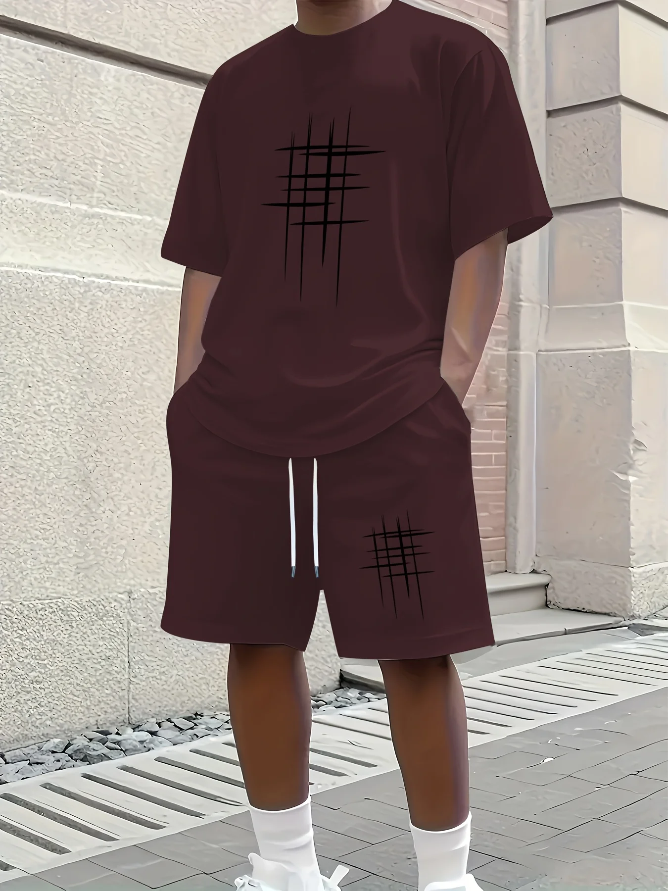 Nouvel ensemble short et t-shirt à manches courtes pour homme été 2026 - Style décontracté urbain, confortable, doux, respirant, imprimé 3D
