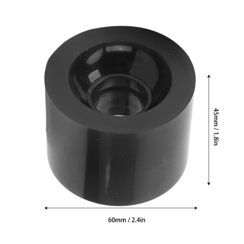 4 шт., сменные колеса для скейтборда из искусственной кожи, малошумные многофункциональные ролики для доски для серфинга, черные