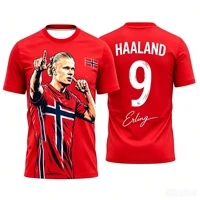 2026 Erling Haaland No.9 Football Jersey Match & Training Kit Fan Sports Men's T-Shirt Unisex Clothing Fans Tee Top 1