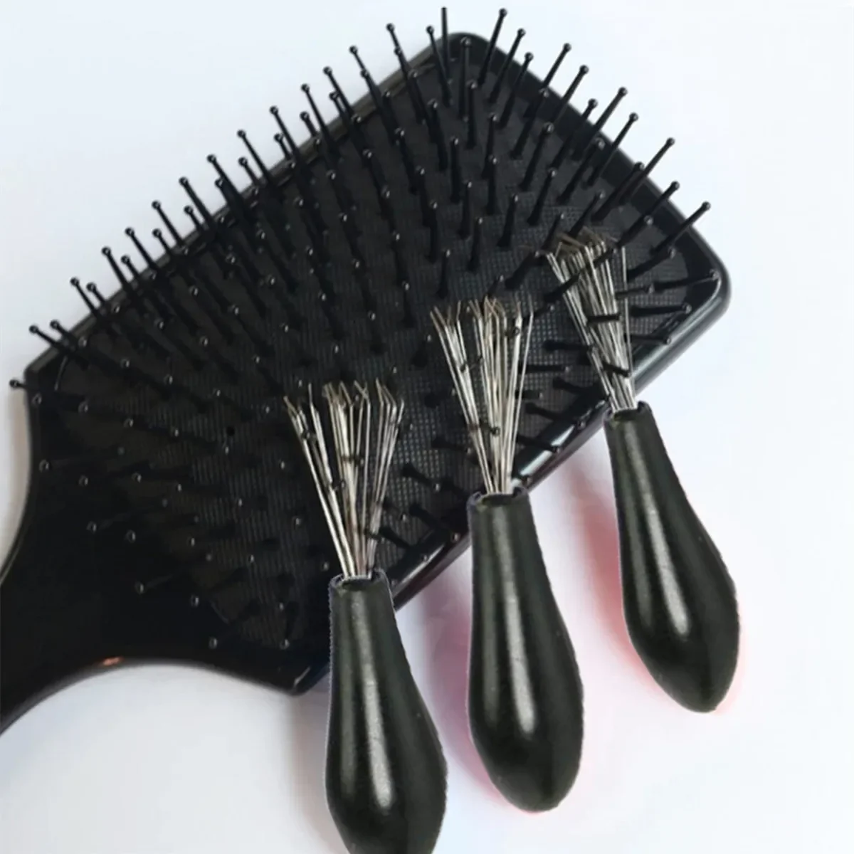 2PCS Comb Hair Brush Cleaner Plastic Handle Cleaning Brush Remover Embedded Beauty Tools Cleaning Products Cleaning Supplies