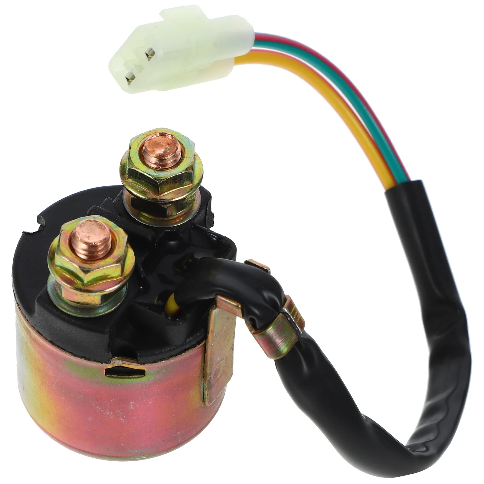 

Электромагнитное реле стартера, медная конструкция, эффективный запуск для квадроцикла, скутера, мопеда, замена реле стартера, соленоид