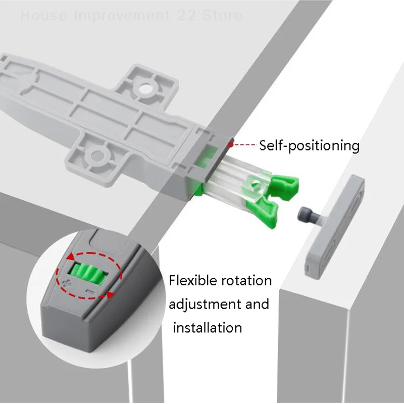 1 Pack Rebound Self Locking Device,Push To Open Cabinet Catches,Adjustable Kitchen Buckel Locks,Cabinet Push Latches