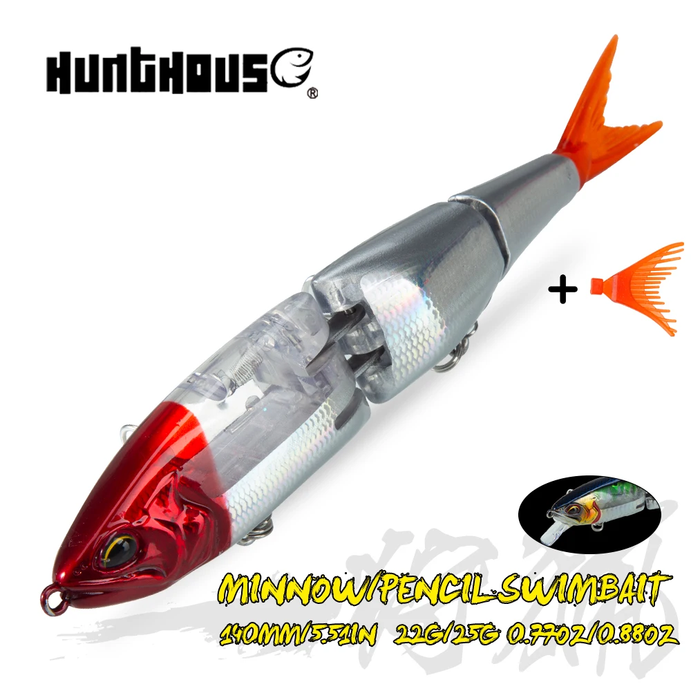 

Hunthouse Armajoi Pencil Three Sections Swimbait Exsence Shallow Flash Minnow Floating 140mm 22/25g Hard Bait Topwater Saltwater