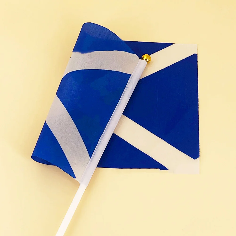 10Pcs Small Scotland Flags on Sticks Meticulous Craftsmanship for Festive Gatherings School Events Scotland Souvenirs Sports Fan