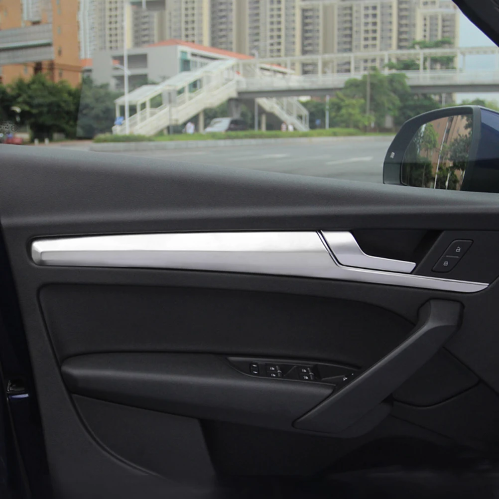 

Loyalty для Audi Q5L 2018 2019, внутренняя боковая дверная ручка, чаша, панель, накладка, рамка, крышка ABS Matter, серебро, автомобильные аксессуары, автостайлинг