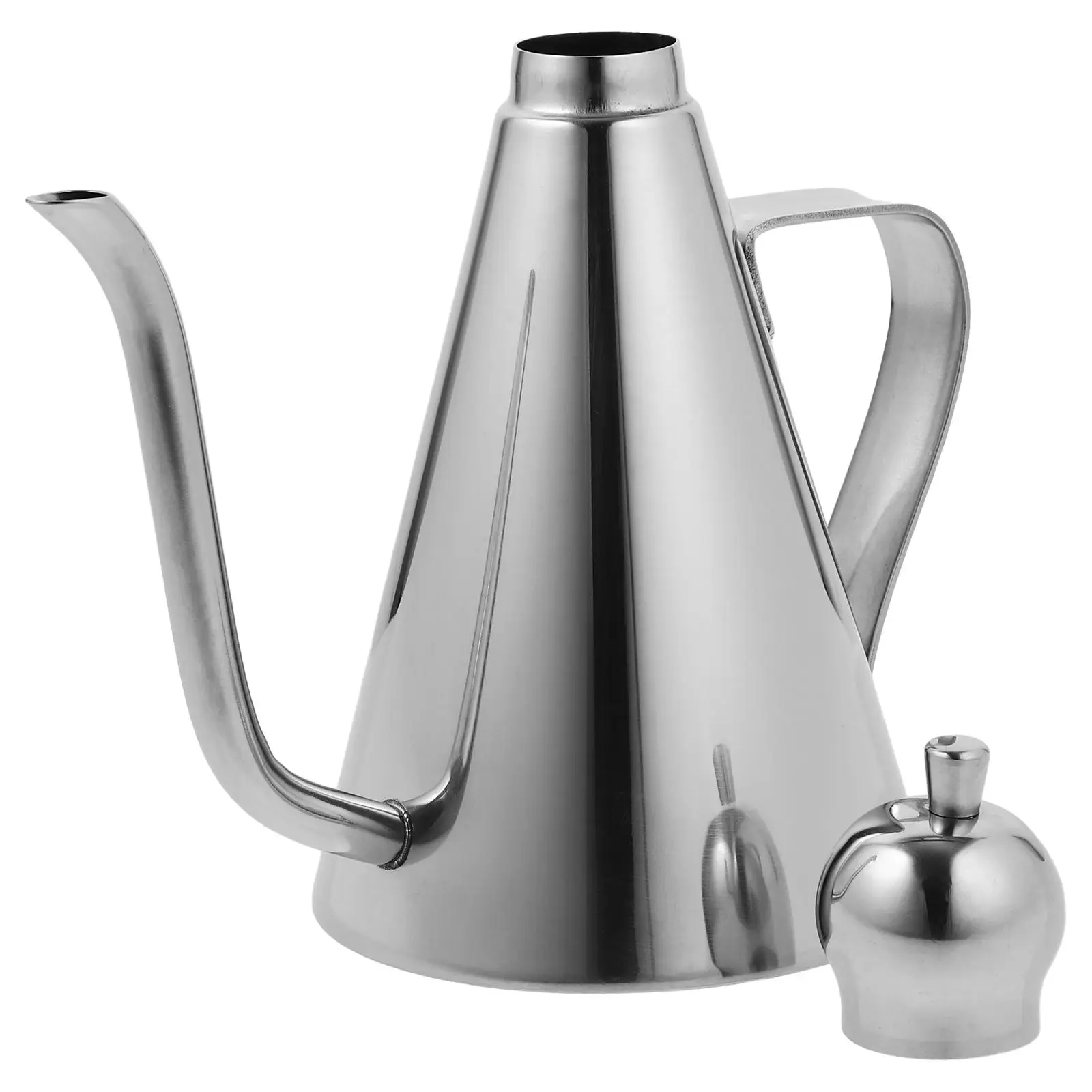 

304 Stainless Steel Oil Bottle Silver Dispenser Sauce Vinegar Kitchen Tool Liquid Condiment Container Anti Drip Food Grade Safe