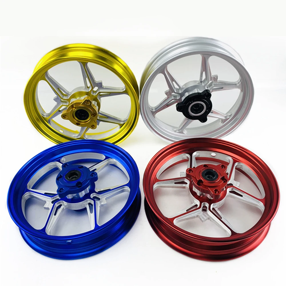 10x2.15\'\' Inch Electric Motorcycle Modified Front Wheel Hub Steel Ring PDS Aluminum Alloy Wheel Rim Moto Cafe Racer Accesories