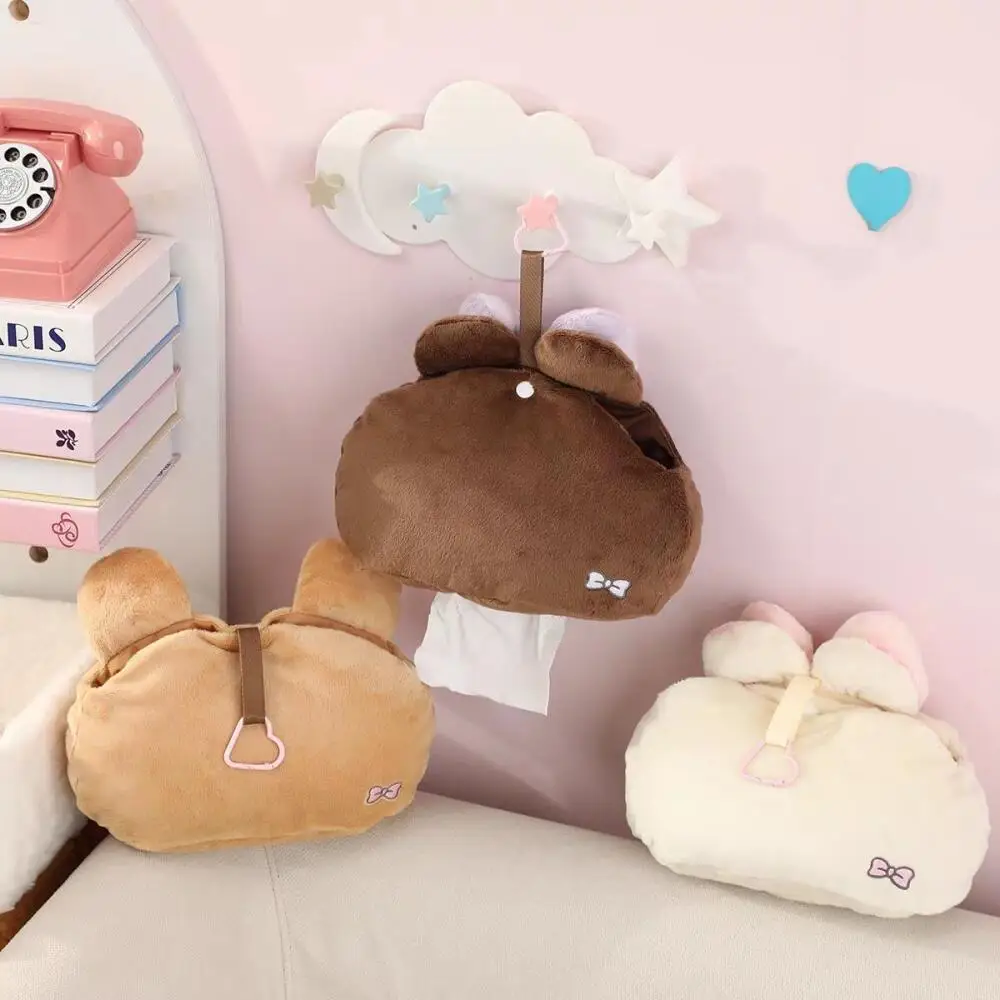 Rilakkuma Korilakkuma Soft Plush Filling Car Mounted Paper Box Cover Home Furnishings Decorate Hangable Wall Couple Holiday Gift
