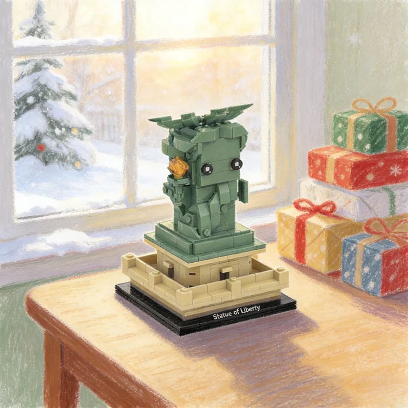 

420pcs MOC Alt Lady Liberty Brickheadz Stand Architecture Model Building Blocks Construction Toys Festival Gifts Idea Education