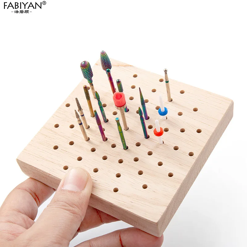 Wood Polishing Head Storage Board Nail Drill Bit Organizer Milling Cutter Holder 2.35mm Shank Fit Display Stand view 3