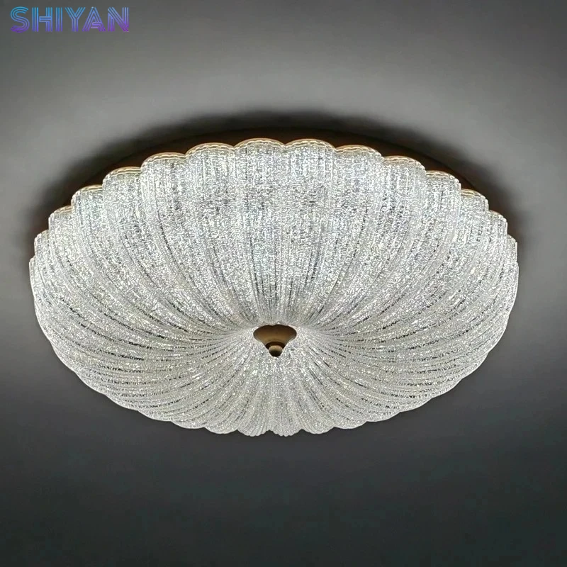 

Французские потолочные светильники, стеклянные светодиодные лампы в кремовом стиле Haus, акриловое освещение в стиле ретро, освещение для гостиной и коридора