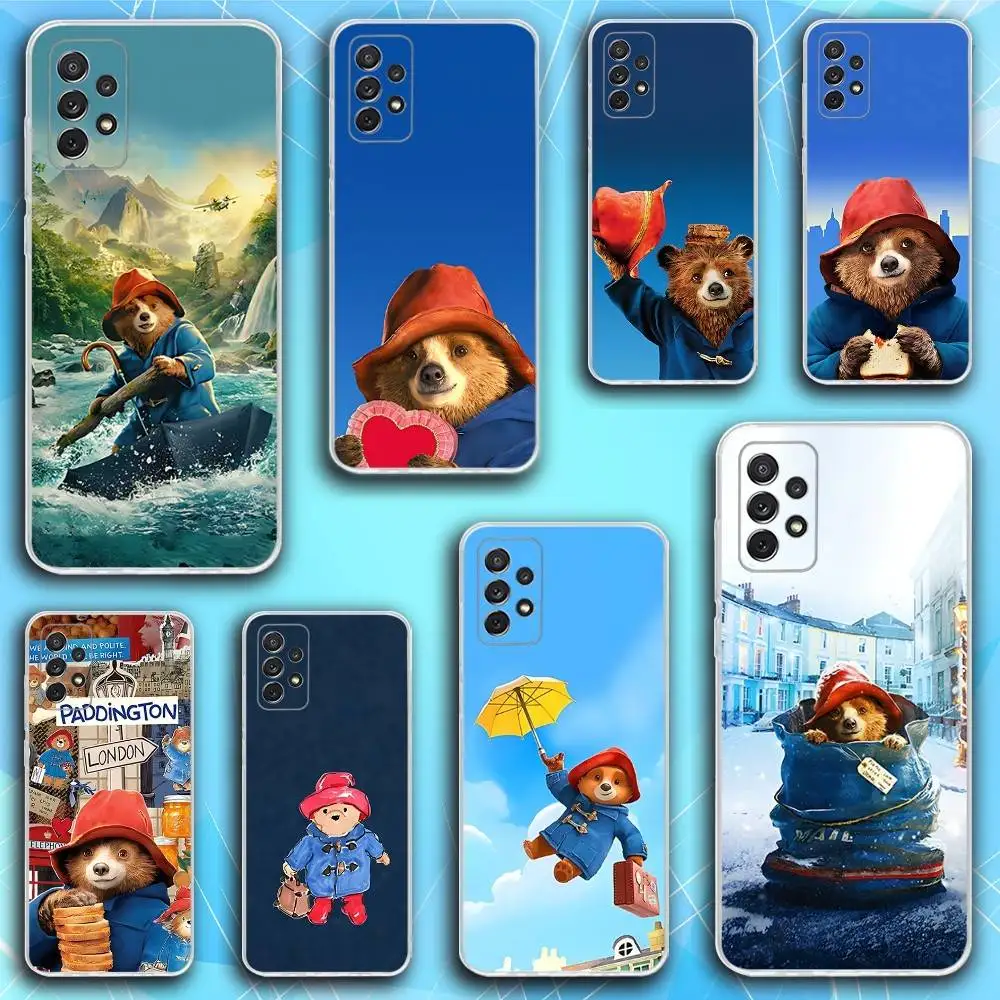 

P-PaddingtonS Movie Phone Case For Samsung S30,23,21,22,20, FE lite,S10,9,8,7 PIus Note20ultra Soft Transparent