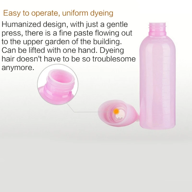 พลาสติกย้อมผมขวดรีฟิลขวด Applicator หวี Dispensing Salon Hair Coloring Hairdressing จัดแต่งทรงผมสี Dropshipping