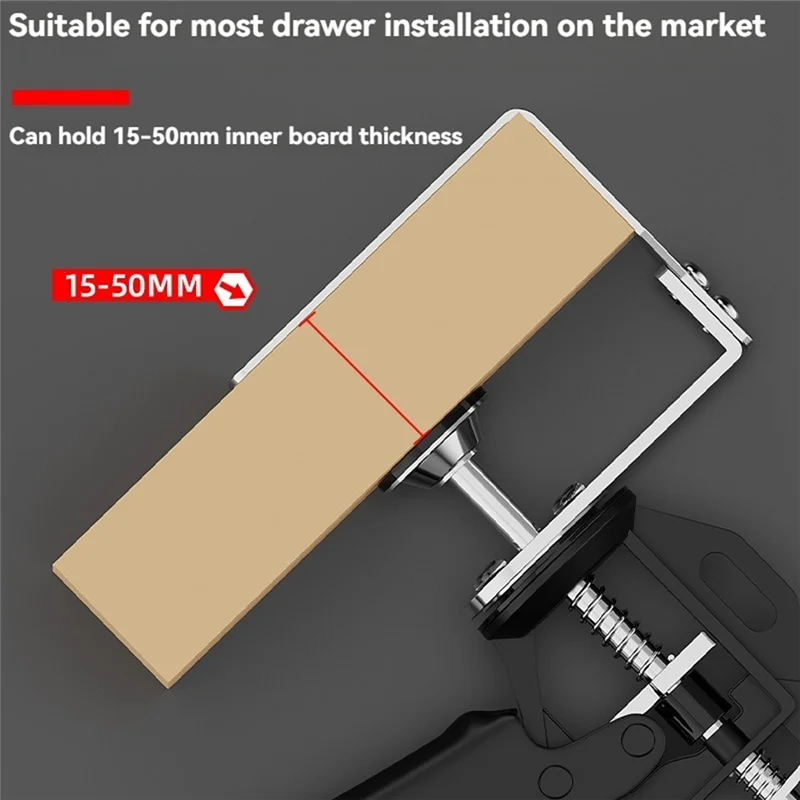 Picture 6: ABRU-1Pc Drawer Front Installation Clamps,Cabinet Door Clamp Hardware Jig,Multi-Adjustable Drawer Panel Fixing Clamp