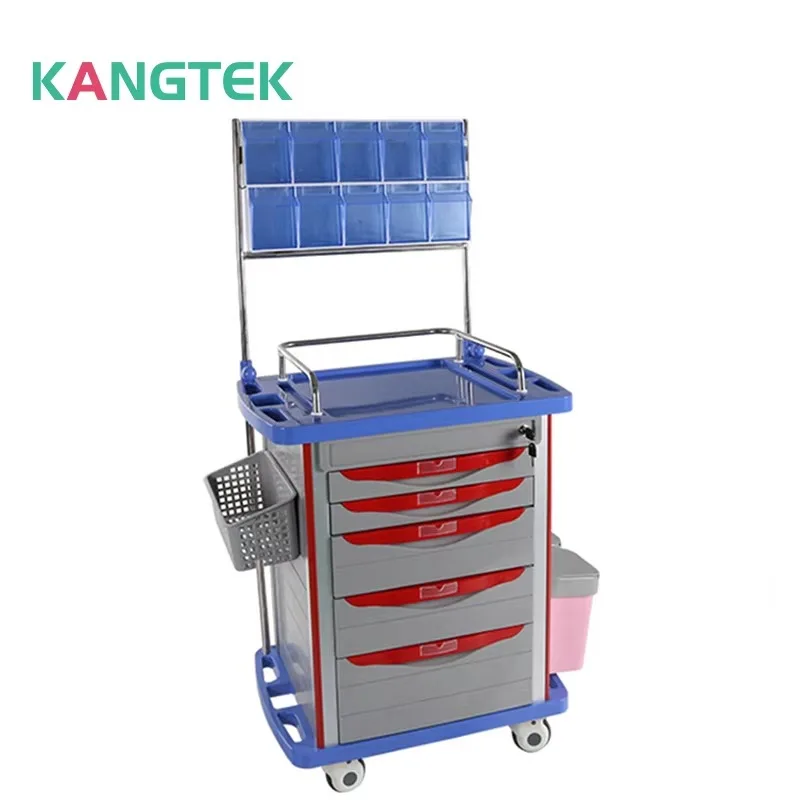 Clinic ABS Medicine Trolley Anesthesia Medical Crash Cart