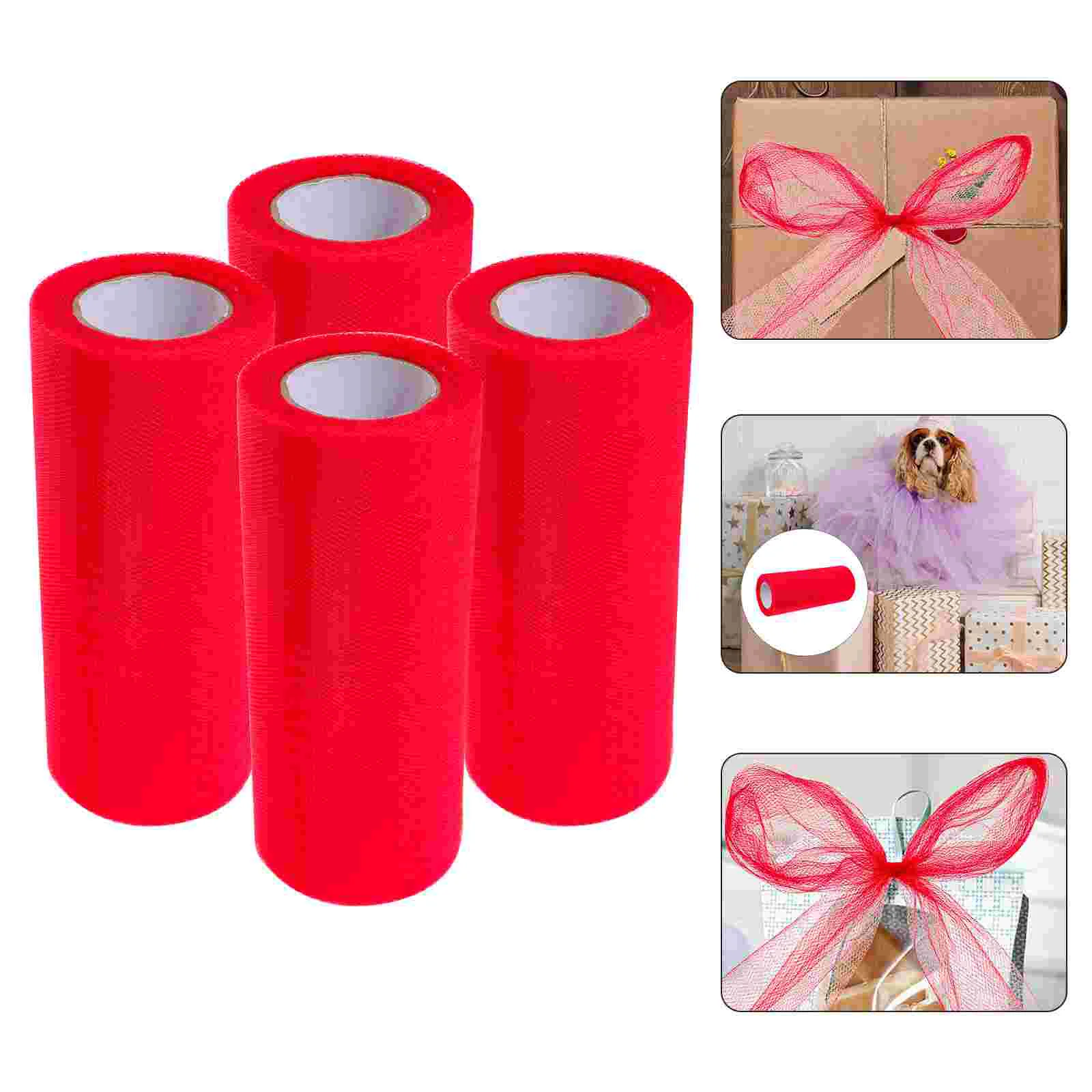 Tulle Roll Mesh Party Fabric Gift Decorative Wedding Ribbon Delicate Home Chic Accessory