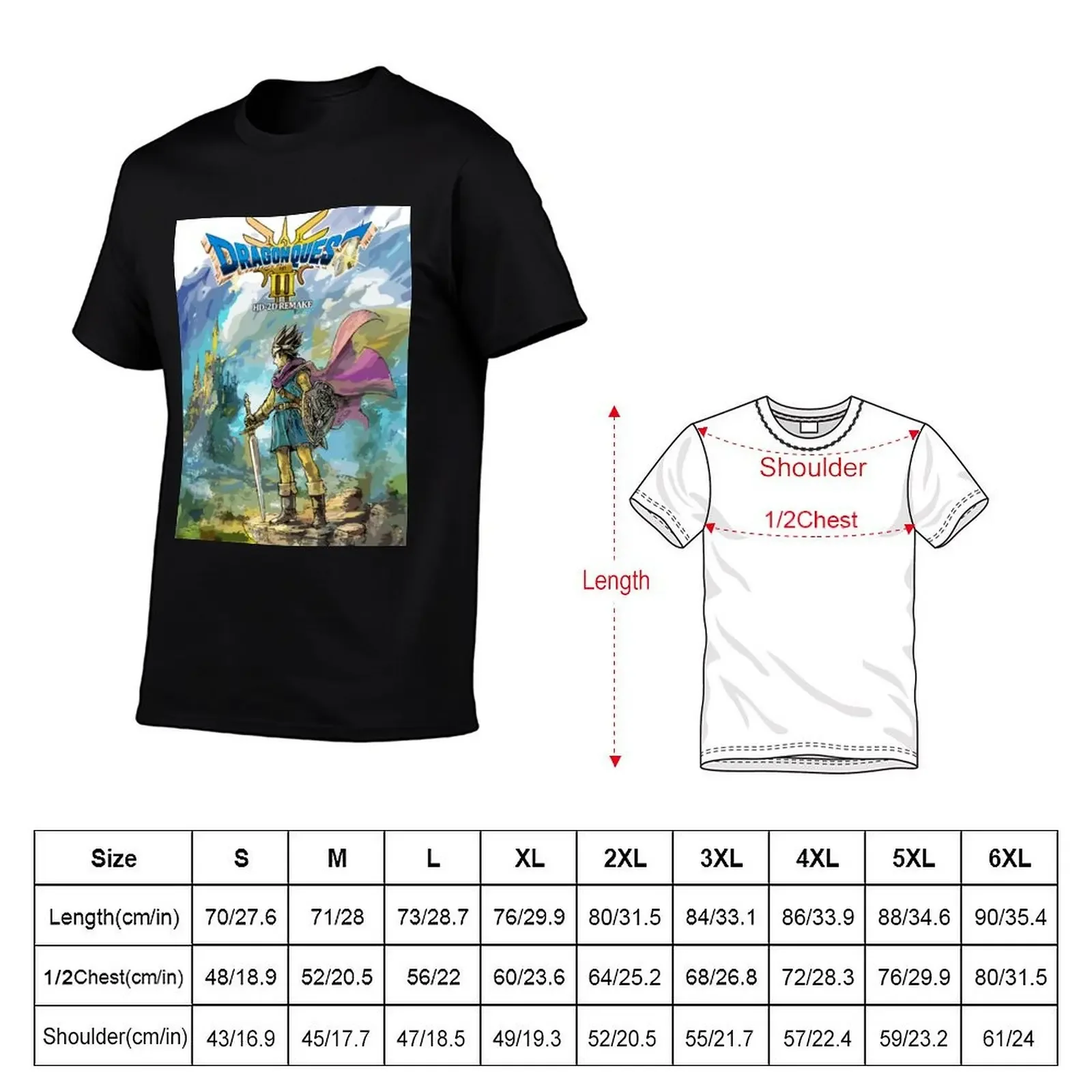 Dragon Quest III Remake T-Shirt cotton graphic tees boys animal print customs design your own slim fit t shirts for men