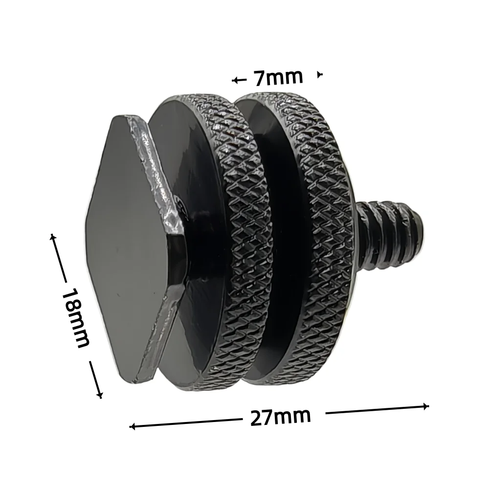 1/4 Hot Shoe Mount Phone Holder Dual Nut Cold Shoe Adapter Bracket For Double-Layer Camera Hot Shoe Adapter Accessories
