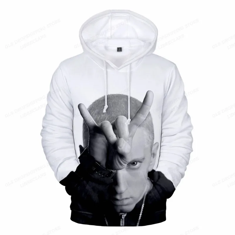 Rapper Eminem 3d Print Hoodies Men Women Fashion Hoodie Kids Sweatshit Girl Coats Rap Rock Sweats Women's Clothing Oversized