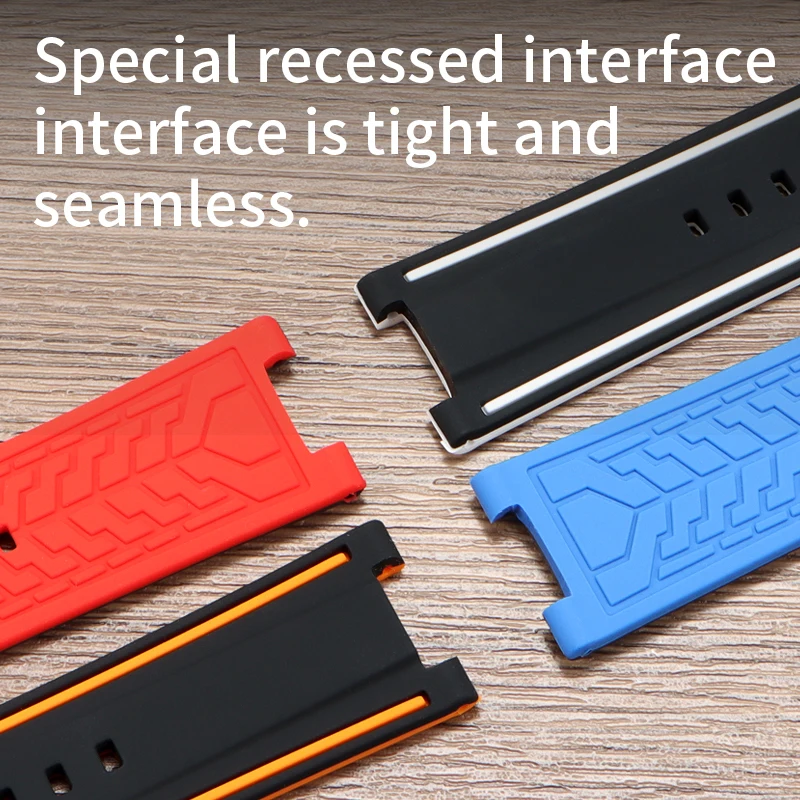 حزام ساعة بديل من السيليكون للرجال بتقويم دائم من Citizen Eco-Drive لـ CB0164 CB0160 #5