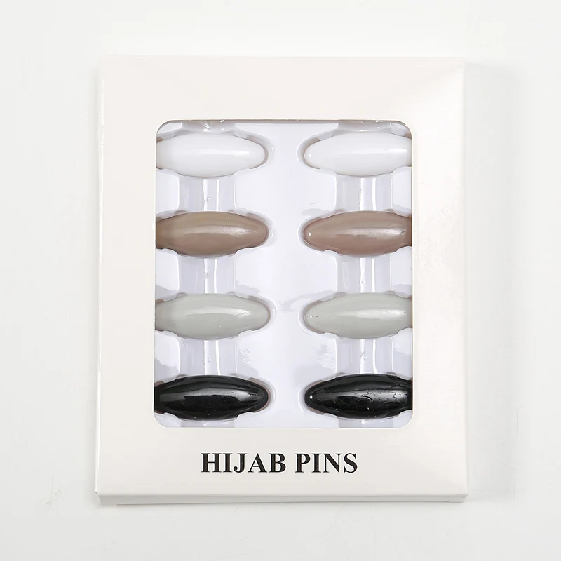 Populor 8pcs/Bag  Muslim Hijab Pins Brooch For Women  Multicolour Plastic Safety Muslim Accessories  Women  Dressing Brooch