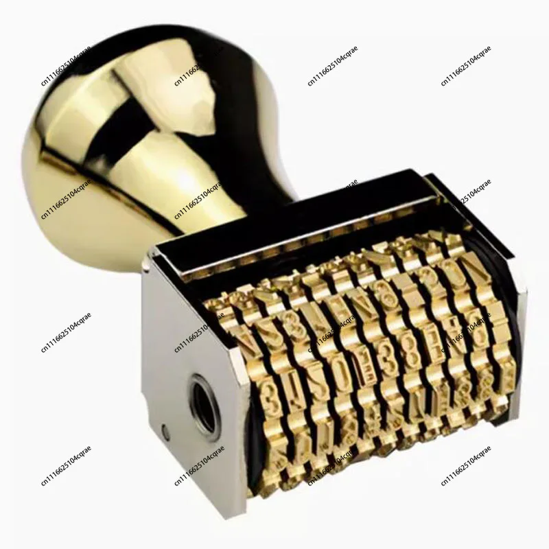 Brass Date Stamp Adjustable Letter Code Stamp Scrapbook Diary Handbook Stamp 5x37mm