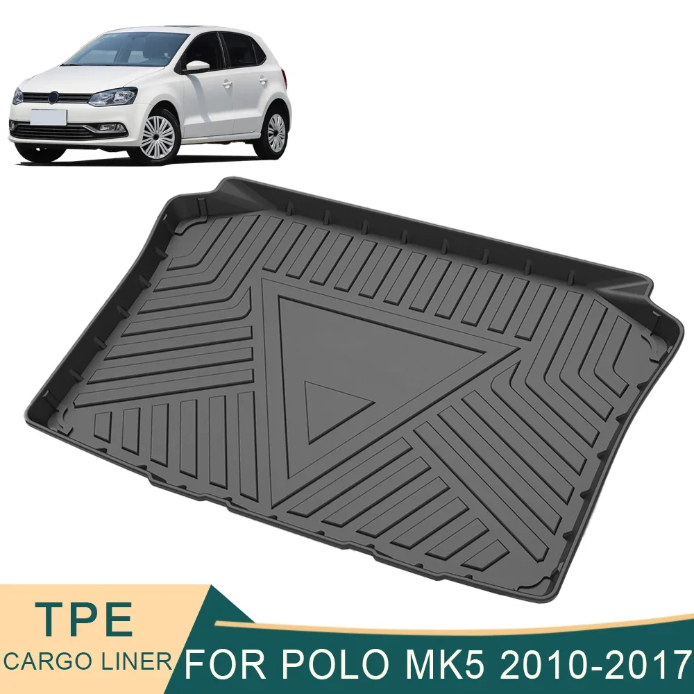 

For Volkswagen Polo Mk5 2010-2017 Auto Car Cargo Liner All-Weather TPE Non-slip Trunk Mats Boot Tray Carpet Interior Accessories