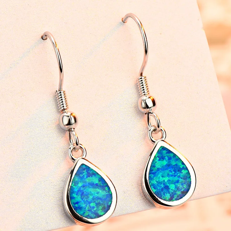 New Daily Versatile White Water Droplet Shaped Australian Treasure Earrings for Women, Face Enhancing Small Jewelry Accessories