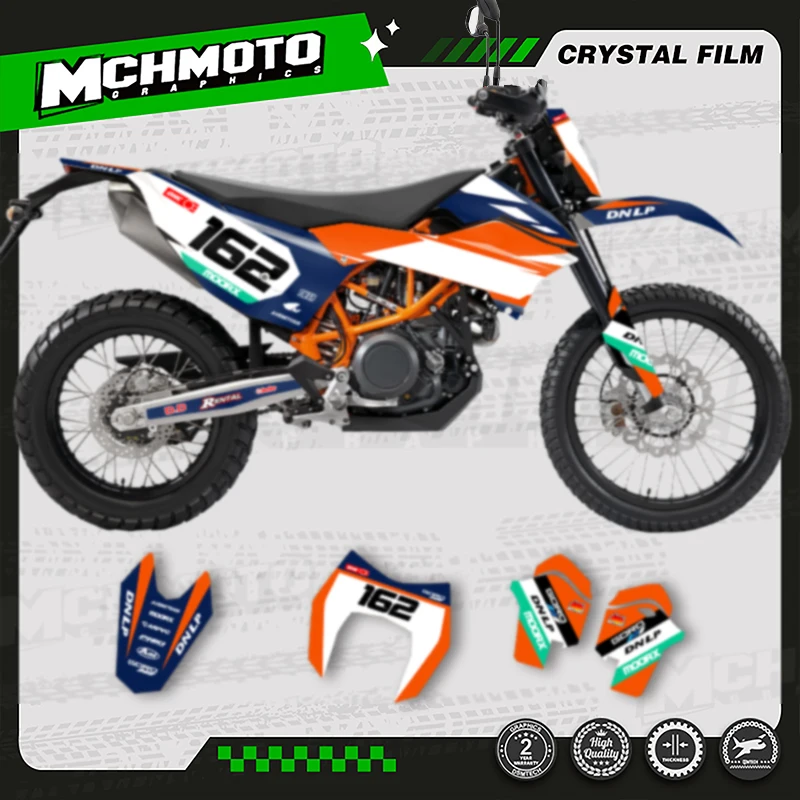 

MCHMFG Motorcycle Graphics Background Decals Stickers Kits For KTM Enduro R 690 2013 2014 2015 2016 2017 2018