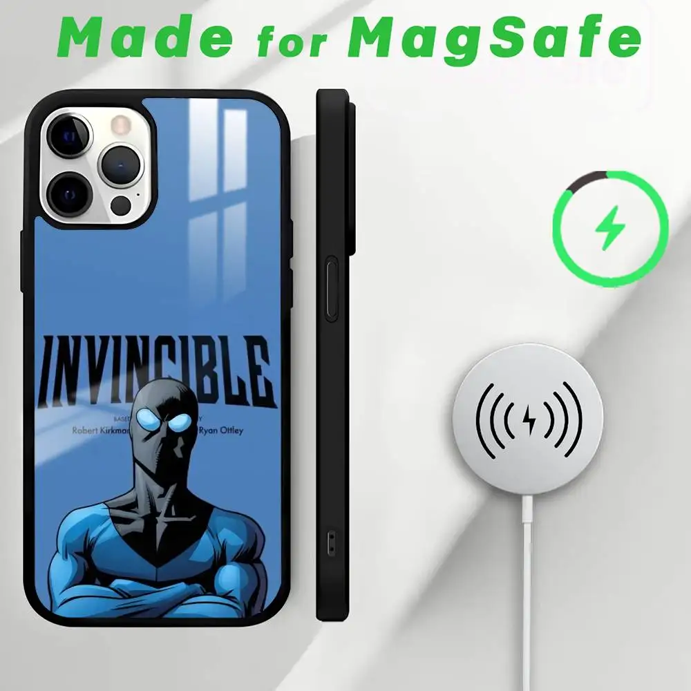 حافظة هاتف كارتون هيرو I لا تقهر MagSafe مغناطيسية لهاتف آيفون 16 15 14 13 12 11 Pro Plus Max شاحن لاسلكي صغير Funda #3