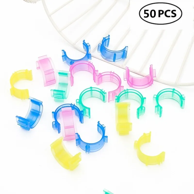 50pcs Sewing Bobbin Clips Bobbin Holder Colorful Clamps Sewing Tool Accessory Thread Tails for Thread Spool Organizing