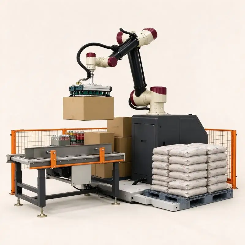 Column Palletizer High Speed Column Palletizing Machine Automatic Case Stacker For Express Logistics Packaging Line