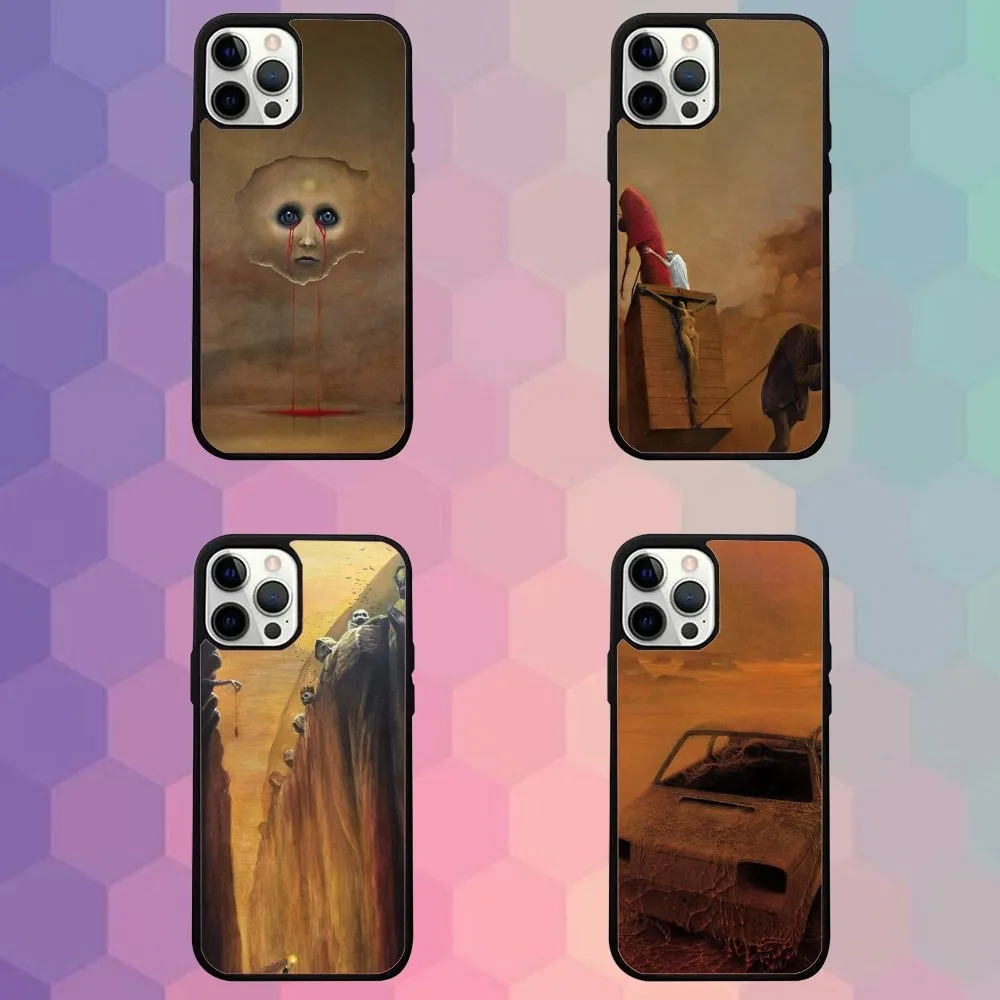

Z-Zdzislaws Art Beksinski-is Phone Case For iPhone 16e,16,15,14,13,12,11,Plus,Pro,Max,Mini Magsafe Magnetic Wireless Charging