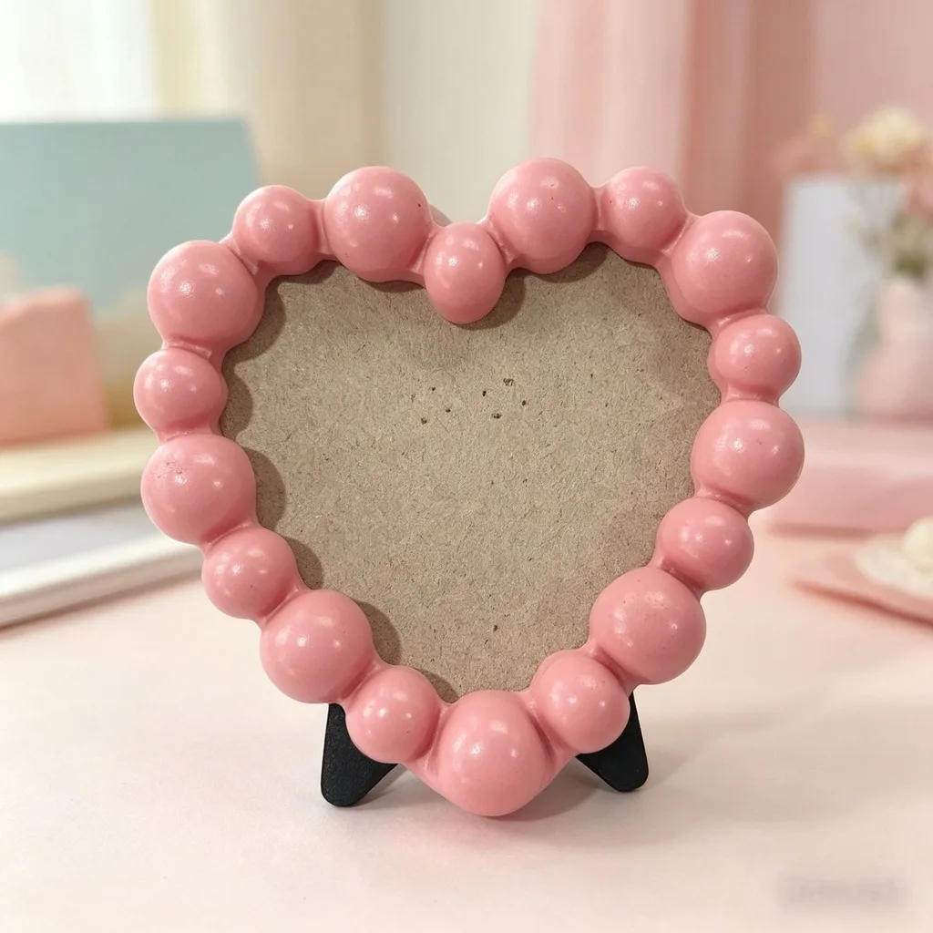Decorative Resin Photo Frame with Built-In Stand