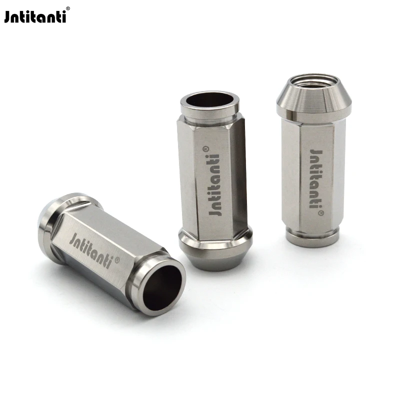 

Jntitanti Gr5 titanium wheel rim nut M12x1.5x50mm for Toyoto,Mazda,Honda,Acura,ScionLight and high strength cone seat open end