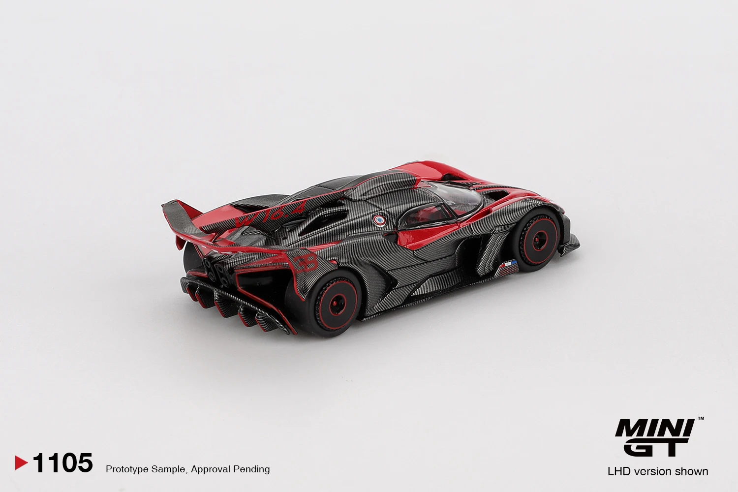 MINIGT 1/64 Bugatti Bolide Red MGT01105-CH Cars Alloy Diecast Metal Model Kids Toys Boys