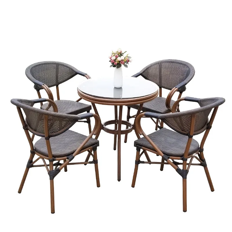 

Tables and chairs rattan chairs courtyard cafe bar milk tea shop
