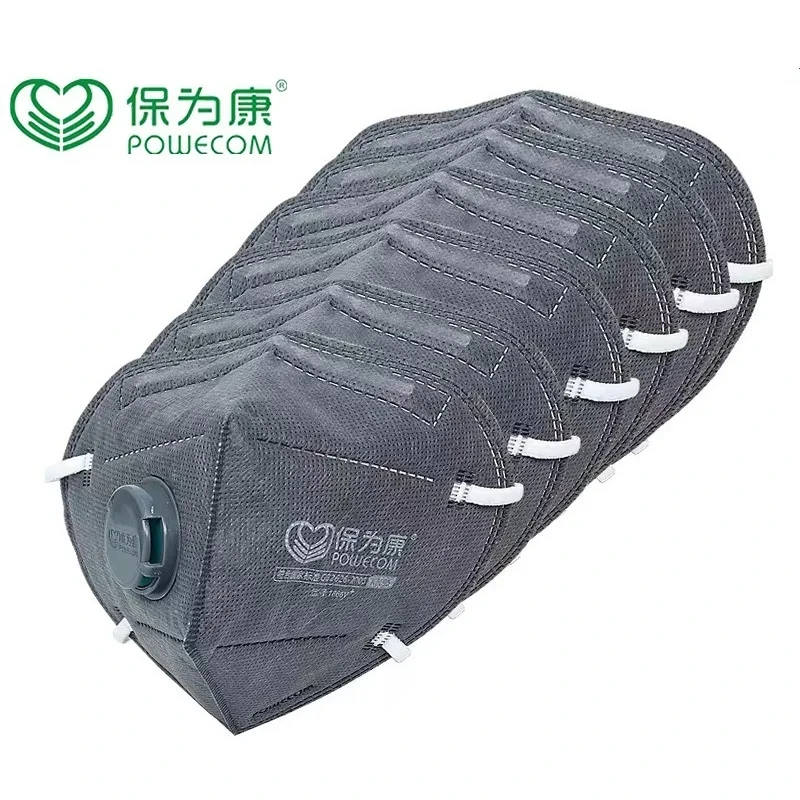 KN95 Mask Breathing Valve 6-Layer Protection Anti-dust Headband Face Masks Reusable Mascarillas Activated Carbon Mask